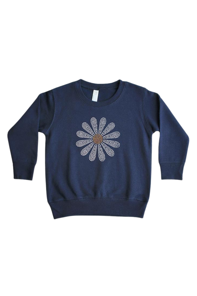 White Studded Daisy Sweatshirt