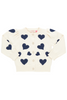 Pink Chicken - Navy Tossed Hearts Constance Sweater