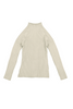 Cream Rib Mockneck Sweater