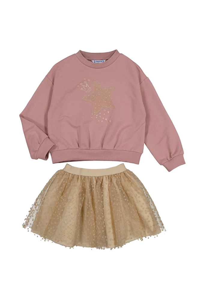 Rose Tulle Skirt Set