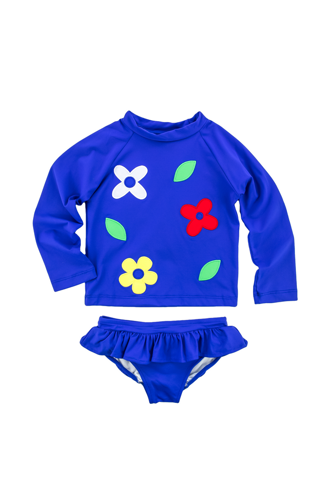 Flowers Rash Guard Tankini Set