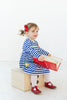 Flowers Stripe Knit Infant Dress