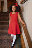 Ruffles Red Scuba Dress