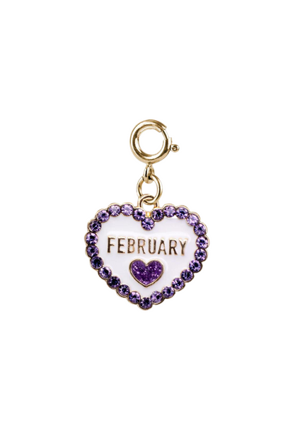 Gold February Birthstone Charm