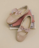 Amelia Bow Flat - Patent Beige