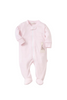 Sophie La Girafe Stripe Zip Front Footie - Pink