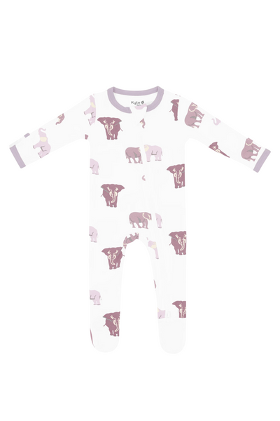 Zippered Footie - Elephant