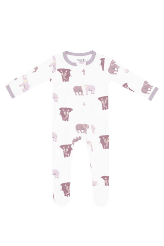 Zippered Footie - Elephant