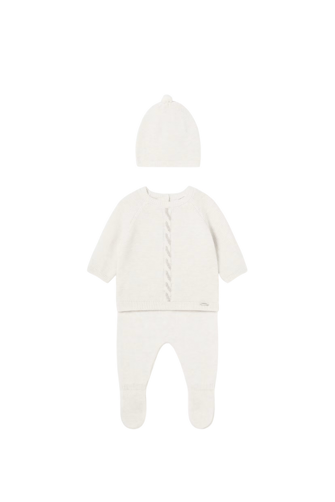 Ivory 3 Piece Tricot Knit Set