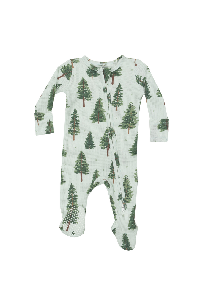 Forest Trees 2 Way Zipper Footie