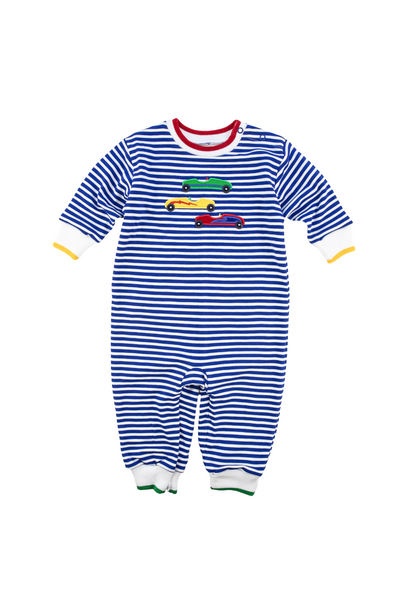 Derby Cars Blue Stripe Knit Longall