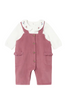 Pink Ruffle Overalls and T-Shirt Set