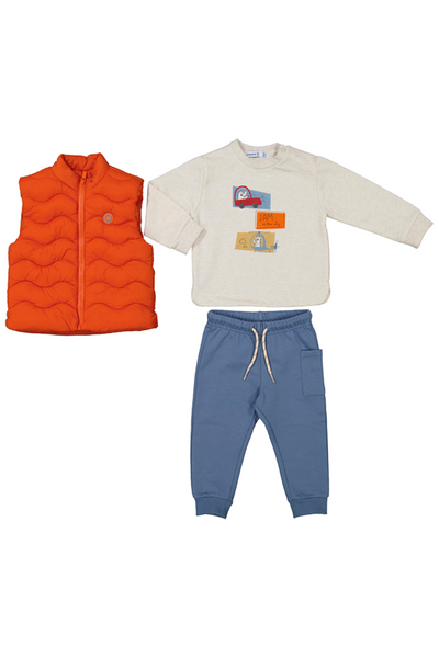 3 Piece Orange Vest Set