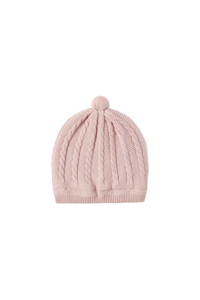 Rose Tricot Knit Hat