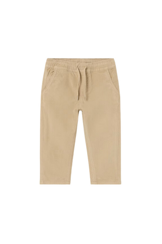 Almond Micro Cord Lined Pants