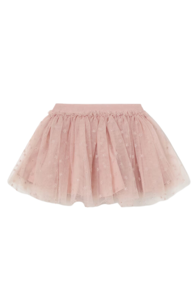 Blush Pleated Tulle Skirt