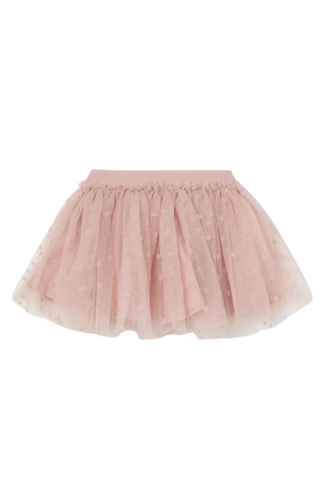 Blush Pleated Tulle Skirt