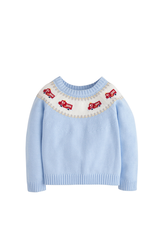 Little English - Fire Truck Fair Isle Sweater