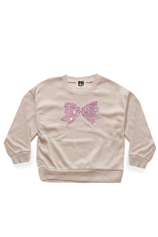 Petite Hailey - Sparkle Bow Sweatshirt