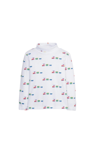 Little English - Trains Printed Turtleneck