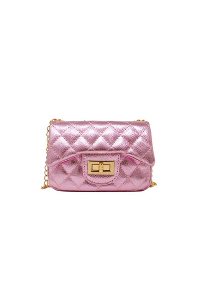 Metallic Classic Mini Purse - Pink