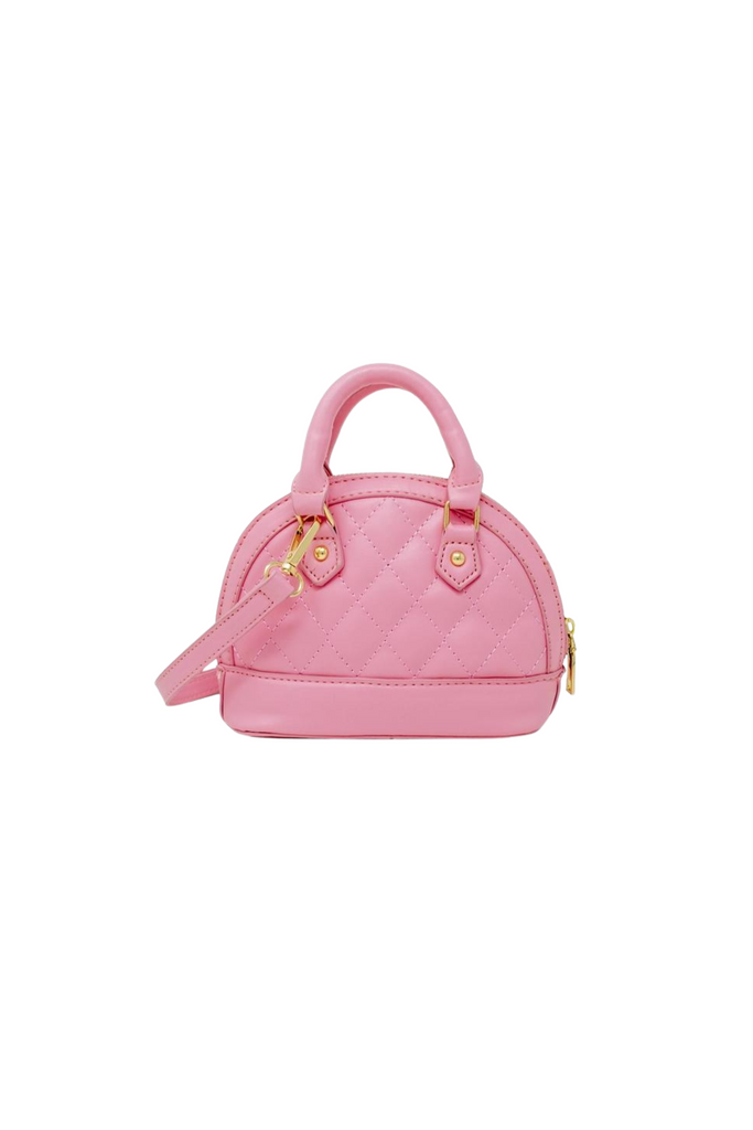 Pink Mini Quilted Moon Bag