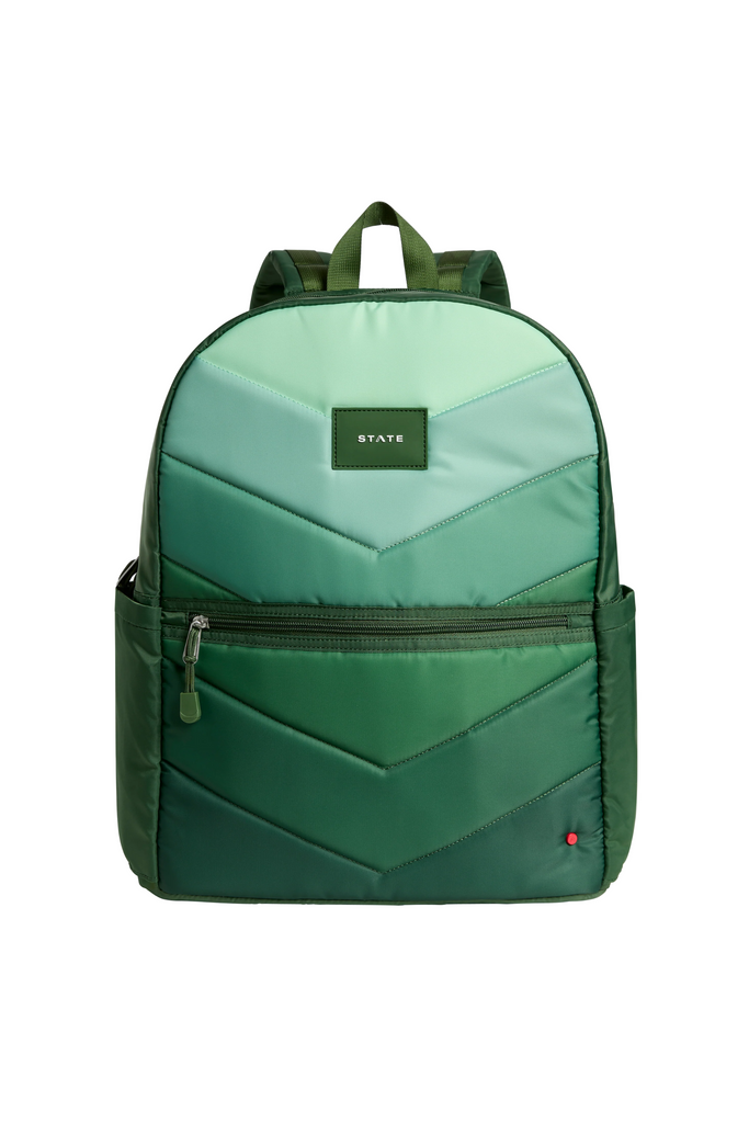 Kane Double Pocket Backpack Olive Chevron