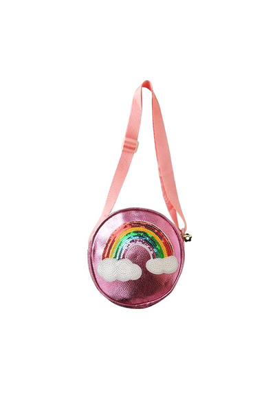 Sequin Rainbow Pink Purse