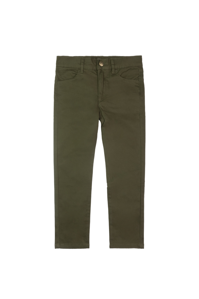 Skinny Twill Pant - Military Olive