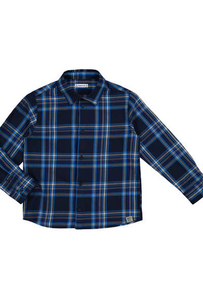 Cerulean Long Sleeve Checked Shirt