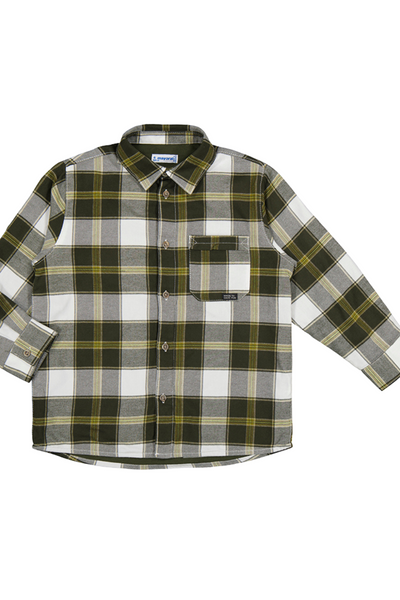 Moss Green Checked Overshirt