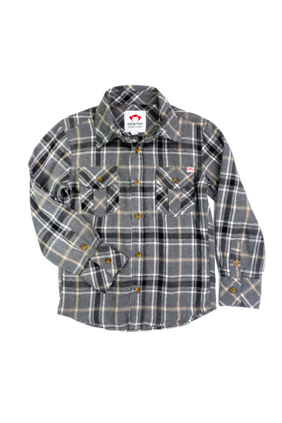 Appaman - Greige Plaid Flannel Shirt