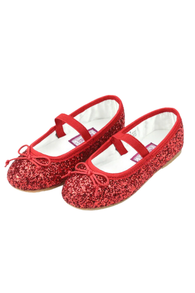 Victoria Glitter Ballet Shoe - Red