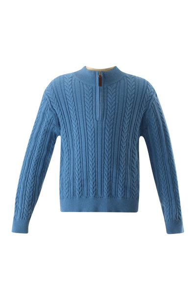 Rachel Riley - Half-Zip Cable Knit Sweater