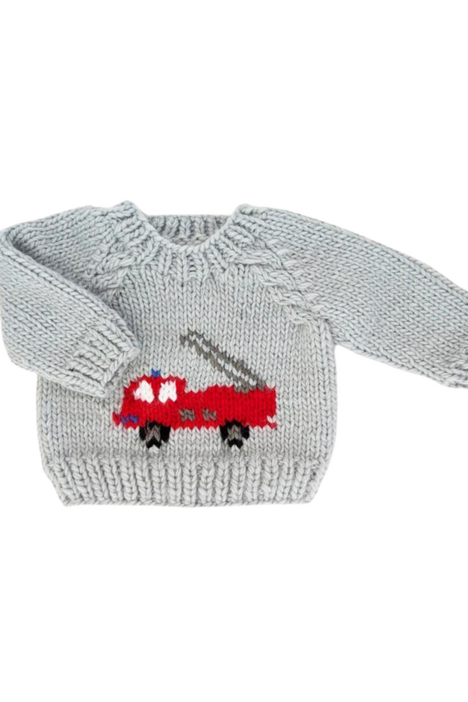 Huggalugs - Fire Engine Crew Neck Sweater