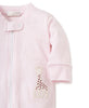 Sophie La Girafe Stripe Zip Front Footie - Pink