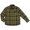 Khaki Green Plaid Long Sleeve Shirt