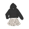 Black Hearts Skirt & Sweatshirt Set