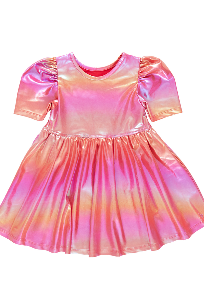 Pink Chicken - Rainbow Pink Lame Laurie Dress