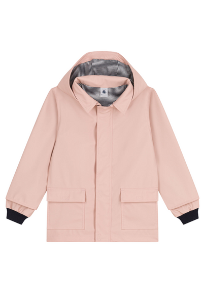 Petit Bateau - Hooded Light Pink Raincoat