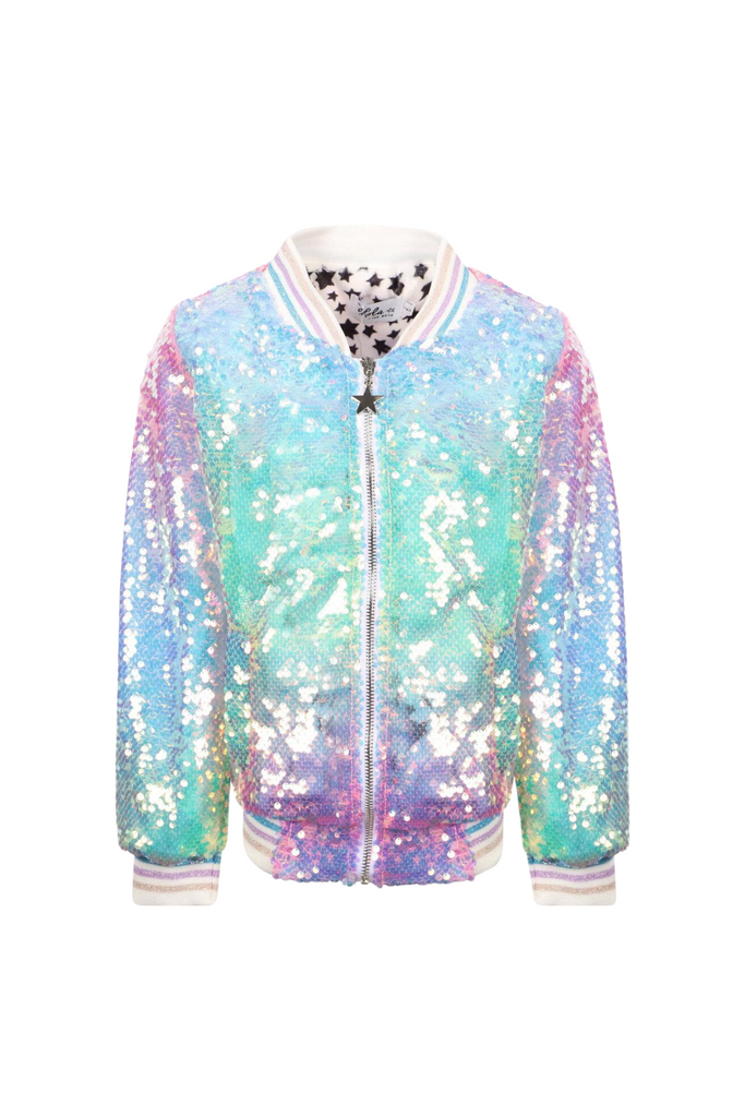 Lola And The Boys - Icy Ombre Sequin Jacket