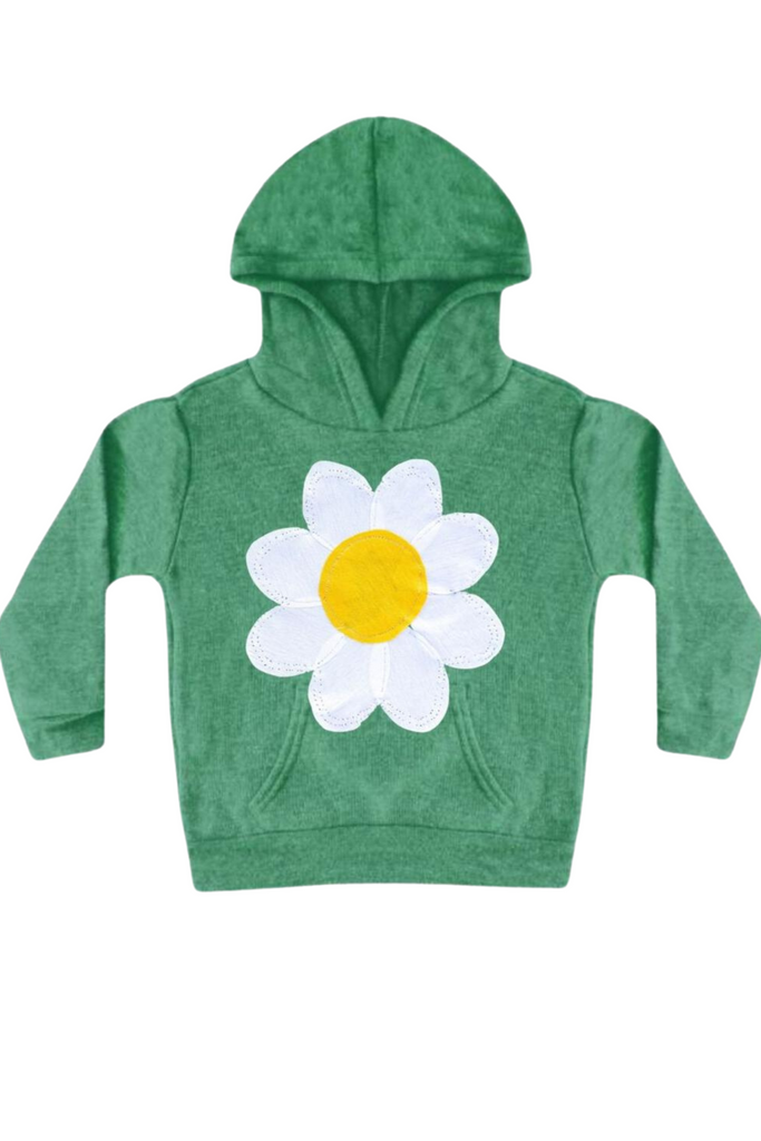 White Flower Pull Over Hoodie