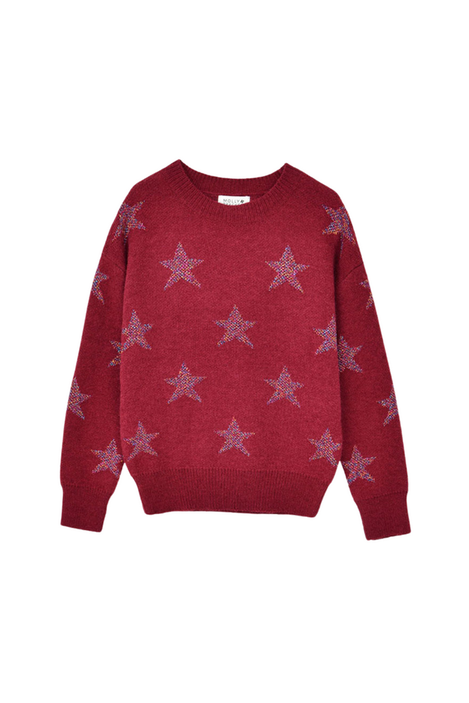 Molly Bracken - Dark Red Stars Sweater