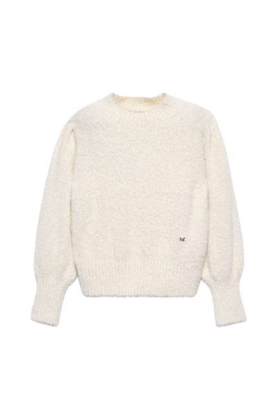 Cream Fuzzy Knit Sweater