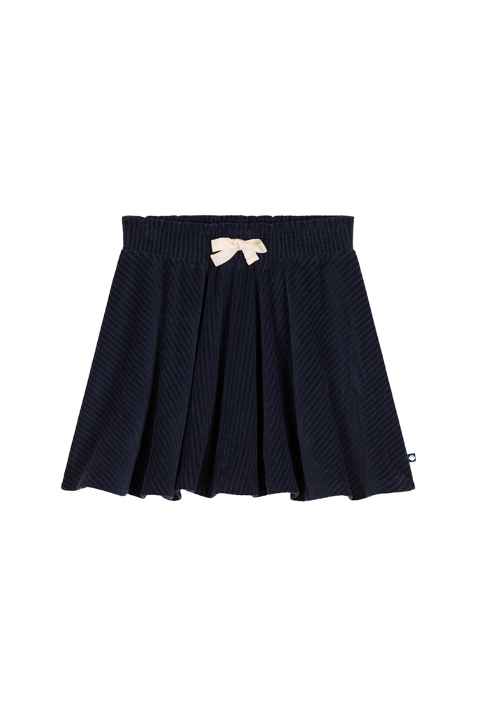 Petit Bateau - Navy Velour Skirt