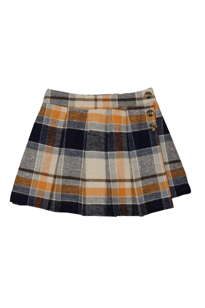 Navy Plaid Skort