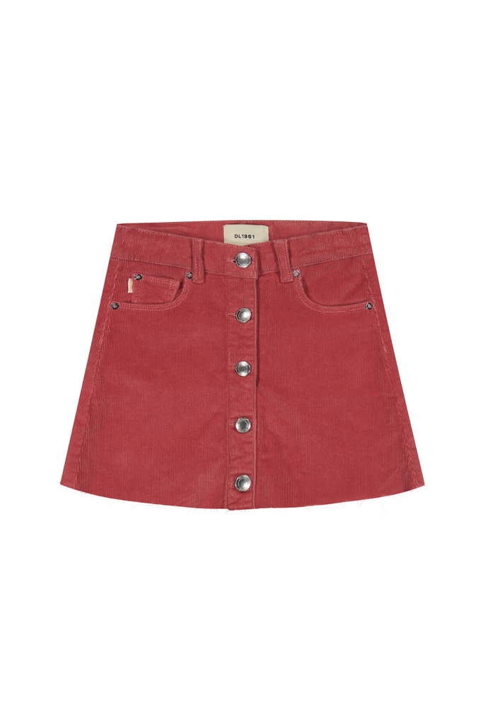 Jenny Mini Skirt - Deep Blush Corduroy