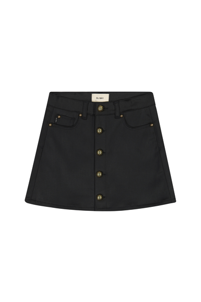 Jenny Mini Skirt - Black Coated