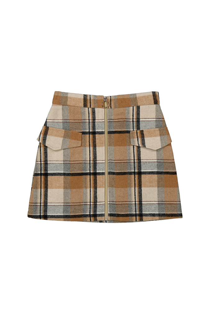 Cinnamon Check Skirt