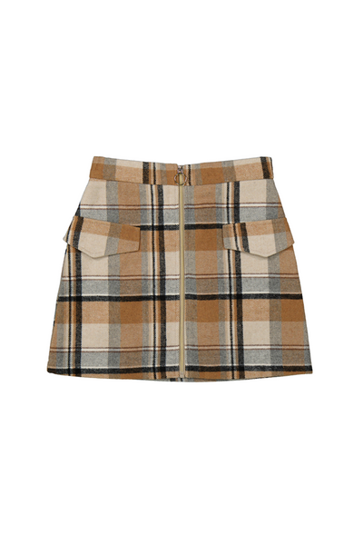 Cinnamon Check Skirt